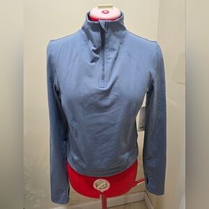 Yogalicious Women's Light Blue Quarter-Zip Sweatshirt